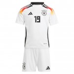 Günstige Fußballtrikots Deutschland Sane 19 Kinder Heimtrikot EURO 2024 Kurzarm